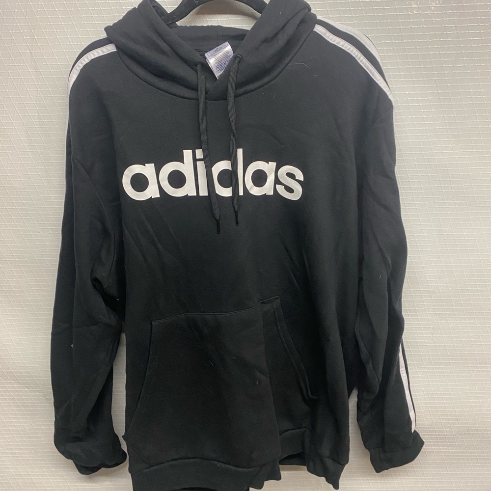 Plus Size 2X Adidas Black Hoodie with White Tag